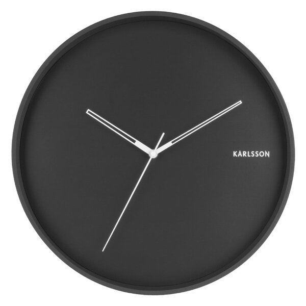 Czarny zegar ścienny Karlsson Hue