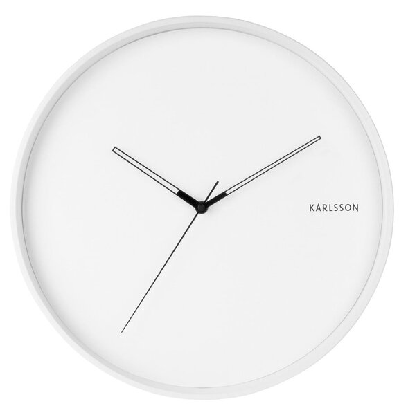 Biały zegar ścienny Karlsson Hue