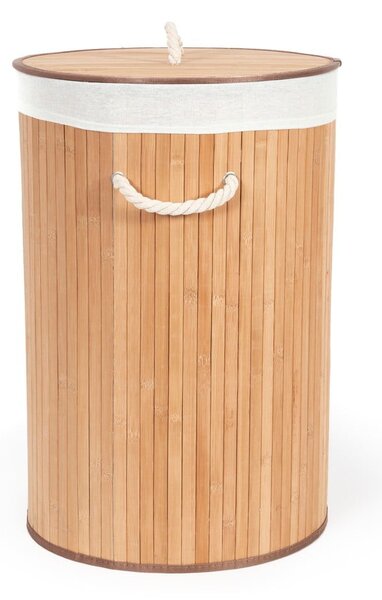 Okrągły bambusowy kosz na bieliznę Compactor Round
