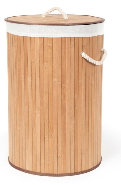 Okrągły bambusowy kosz na bieliznę Compactor Round