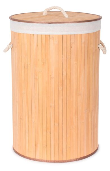 Okrągły bambusowy kosz na bieliznę Compactor Round