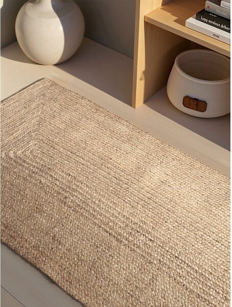 Chodnik z juty dwustronny/tkany ręcznie w jasnym naturalnym kolorze 80x200 cm Juno – Hanse Home