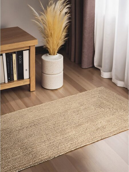 Chodnik z juty dwustronny/tkany ręcznie w jasnym naturalnym kolorze 80x200 cm Juno – Hanse Home