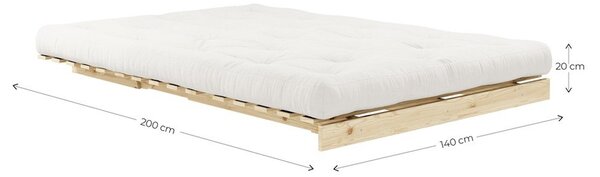 Ciemnobrązowa sztruksowa rozkładana sofa 140 cm Roots – Karup