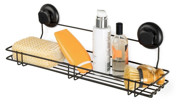 Czarna samoprzylepna półka kuchenna Compactor Bestlock Black Kitchen Shelf, 45,5x12 cm