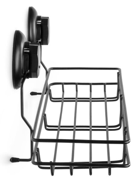 Czarna samoprzylepna półka kuchenna Compactor Bestlock Black Kitchen Shelf, 45,5x12 cm