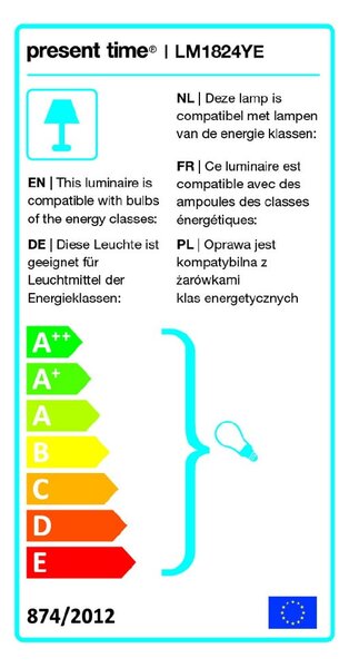 Żółta lampa stołowa Leitmotiv Enchant