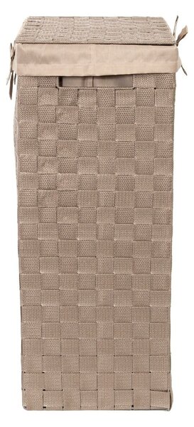 Brązowy kosz na pranie z pokrywką Compactor Laundry Basket Linen, wys. 60 cm