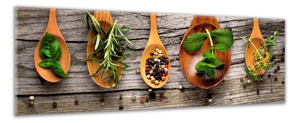 Obraz Styler Glasspik Kitchen Wooden Spoons, 30x80 cm