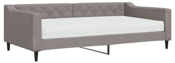 Sofa z materacem do spania, kolor taupe, 100x200 cm, tkanina