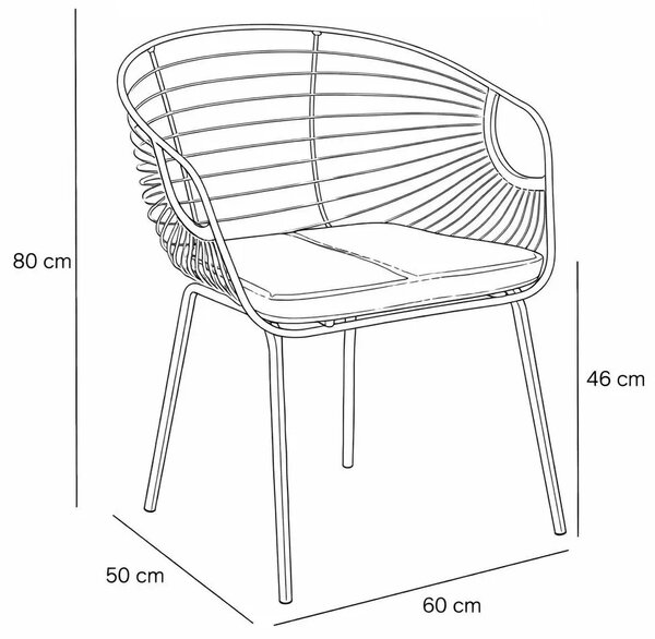 Srebrne designerskie krzesło metalowe L9-T50