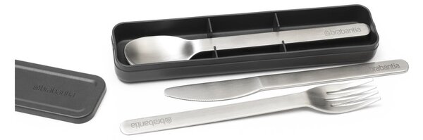 Sztućce podróżne ze stali nierdzewnej w kolorze srebra zestaw 3 szt. Make & Take – Brabantia