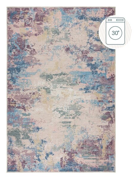 Niebiesko-fioletowy dywan z mieszanki włókien z recyklingu odpowiedni do prania 80x150 cm Reid – Flair Rugs