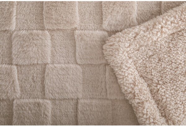 Beżowy koc z mikropluszu 150x200 cm Rava – Tiseco Home Studio