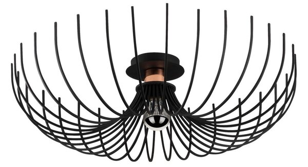 Czarna lampa sufitowa z metalowym kloszem ø 56 cm Aspendos – Opviq lights