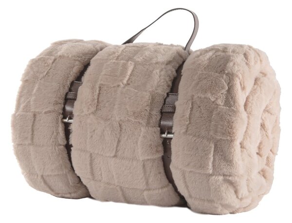 Beżowy koc z mikropluszu 150x200 cm Rava – Tiseco Home Studio