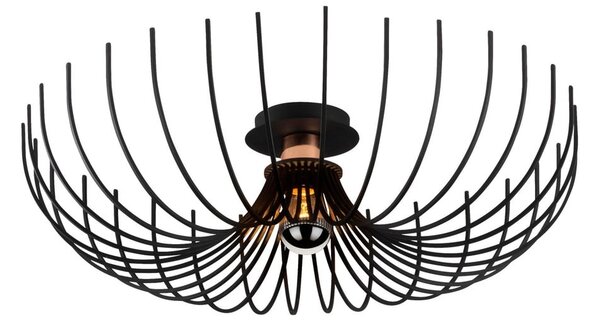 Czarna lampa sufitowa z metalowym kloszem ø 56 cm Aspendos – Opviq lights