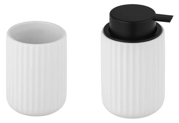 Biały zestaw ceramicznych akcesoriów łazienkowych Belluno – Wenko
