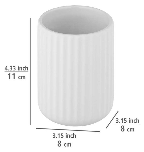 Biały zestaw ceramicznych akcesoriów łazienkowych Belluno – Wenko