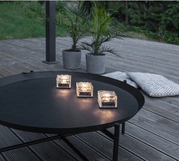 Zewnętrzne świeczki solarne LED zestaw 3 szt. (wysokość 5,5 cm) Icecube – Star Trading