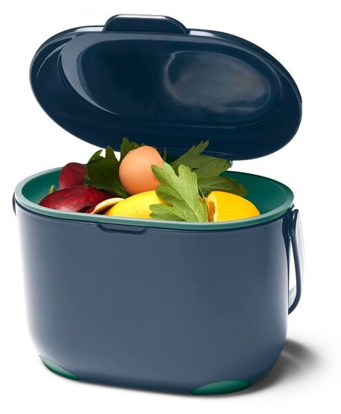 Niebiesko-zielony pojemnik na odpadki organiczne Addis Caddy, 2,5 l