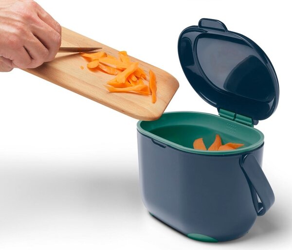 Niebiesko-zielony pojemnik na odpadki organiczne Addis Caddy, 2,5 l