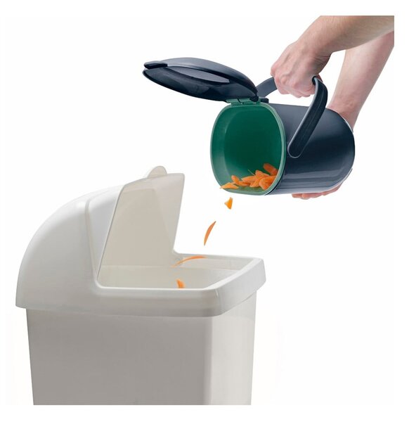 Niebiesko-zielony pojemnik na odpadki organiczne Addis Caddy, 2,5 l