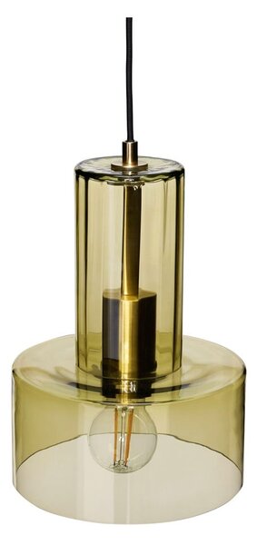 Zielona szklana lampa wisząca ø 20 cm Ripple – Hübsch
