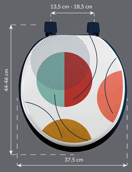 Deska sedesowa 37 x 47 Color pop – douceur d'intérieur