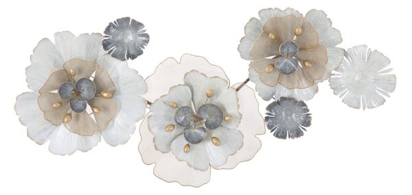 Metalowa dekoracja ścienna Mauro Ferretti Flowery, 119x60 cm