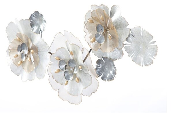 Metalowa dekoracja ścienna Mauro Ferretti Flowery, 119x60 cm