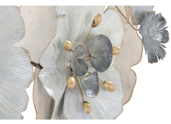 Metalowa dekoracja ścienna Mauro Ferretti Flowery, 119x60 cm