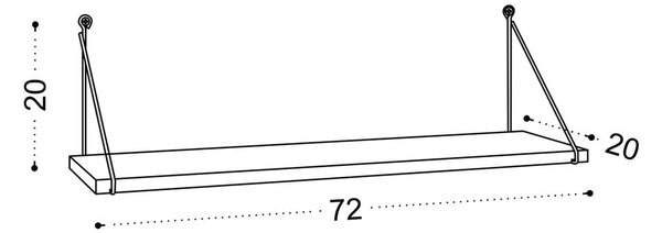 Półka w dekorze dębu 72 cm Armoni – Kalune Design