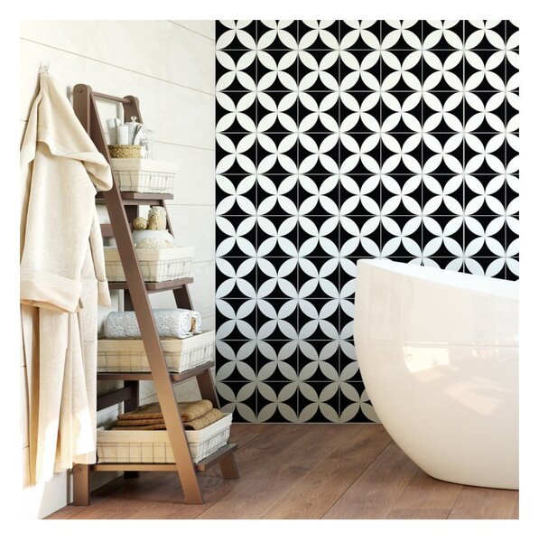 Zestaw 60 naklejek ściennych Ambiance Wall Decal Cement Tiles Aniello, 15x15 cm