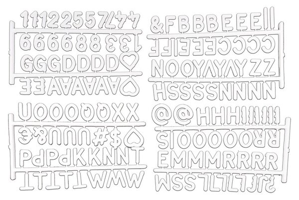 Białe litery na pudełka do przechowywania 11.5x20x3 cm – Homéa