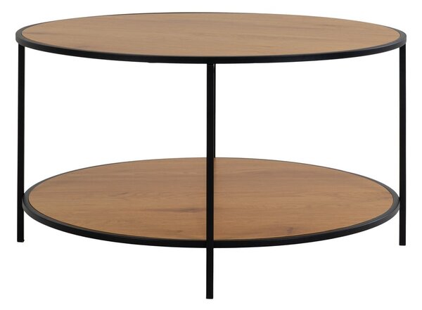 Okrągły stolik z blatem w dekorze dębu ø 80 cm Vita – House Nordic