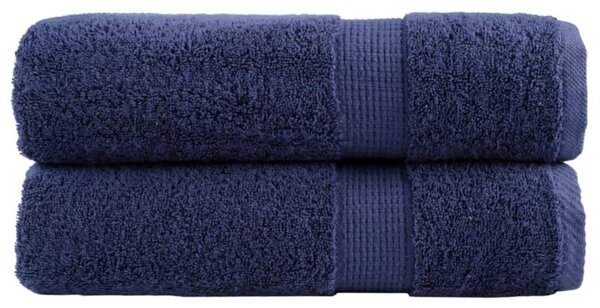 Ręczniki premium, solund, 2 szt., granatowe, 50x100 cm, 600 g/m²