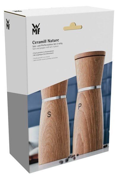 Komplet 2 ceramicznych młynków do soli i pieprzu WMF Nature