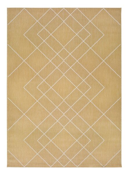 Żółty dywan zewnętrzny Universal Hibis Geo, 80x150 cm