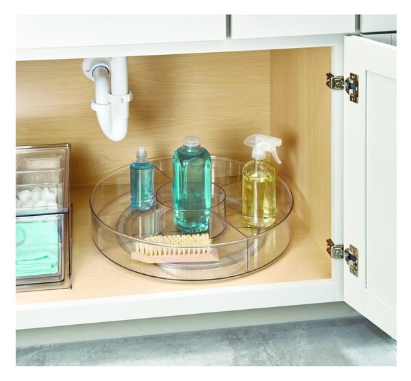 Okrągły przezroczysty pojemnik iDesign The Home Edit, ⌀ 45,7 cm