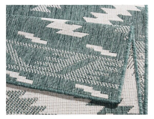 Zielono-kremowy chodnik odpowiedni na zewnątrz NORTHRUGS Malibu, 250x80 cm