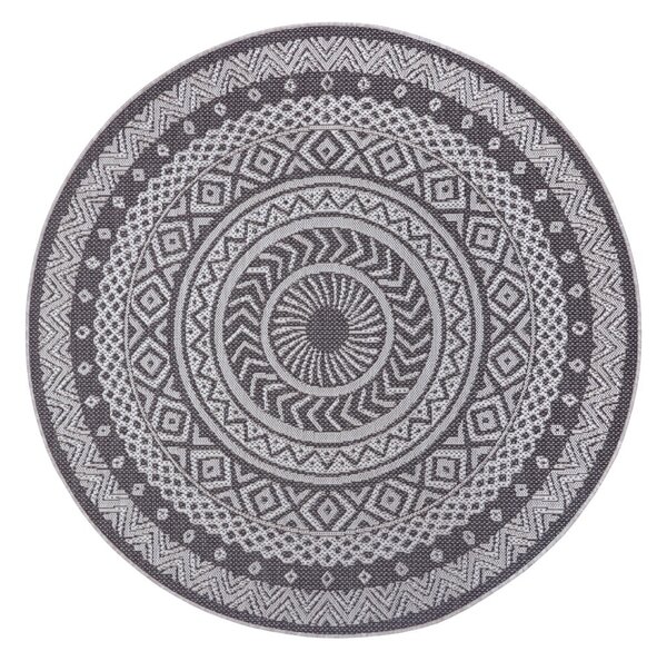 Szary dywan odpowiedni na zewnątrz Ragami Round, ø 160 cm