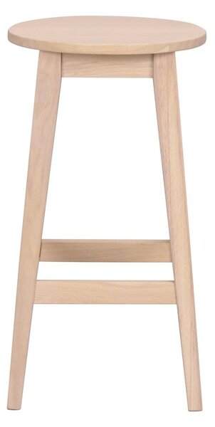 Hoker z litego drewna dębowego w naturalnym kolorze (wysokość siedziska 65 cm) Austin – Rowico