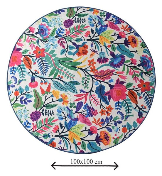 Dywanik łazienkowy Foutastic Wild Garden Circle, ø 100 cm