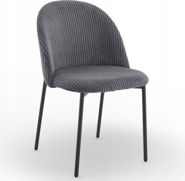 Nowoczesne stylowe krzesło kuchnia jadalnia salon ines KT207 sztruks szary