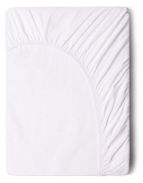Białe bawełniane prześcieradło elastyczne Good Morning, 90x200 cm