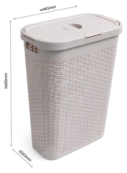 Beżowy kosz na pranie Addis Calico, 40 l