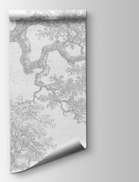 Fototapeta Rysunek przedstawiający drzewo i skały, Fototapety Natura, Popularne Fototapety, t00970 - Tapeko.pl