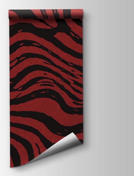 Fototapeta Wzór w czerwone i czarne paski, Fototapety Abstrakcja, Popularne Fototapety, t00969v2 - Tapeko.pl