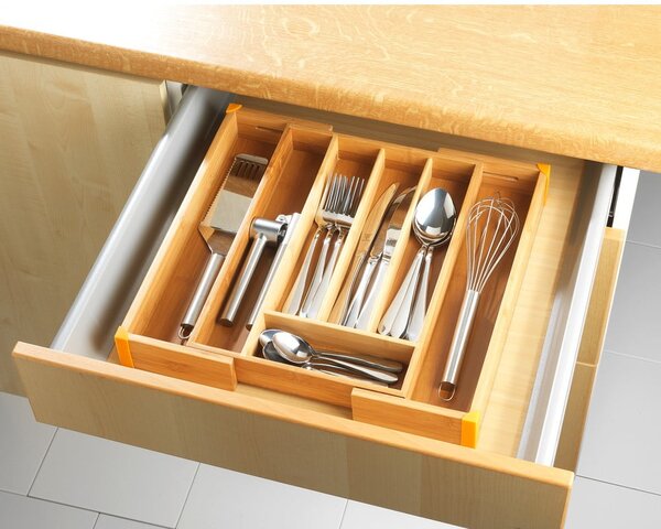 Bambusowy organizer na sztućce Maximex Tray